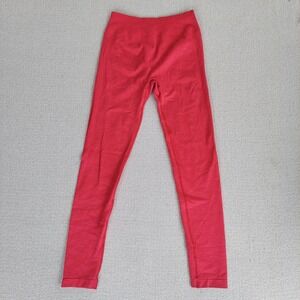 Sunzel Leggings Womens Medium Red Workout Scrunch Butt Scrunch Seamless Yoga
